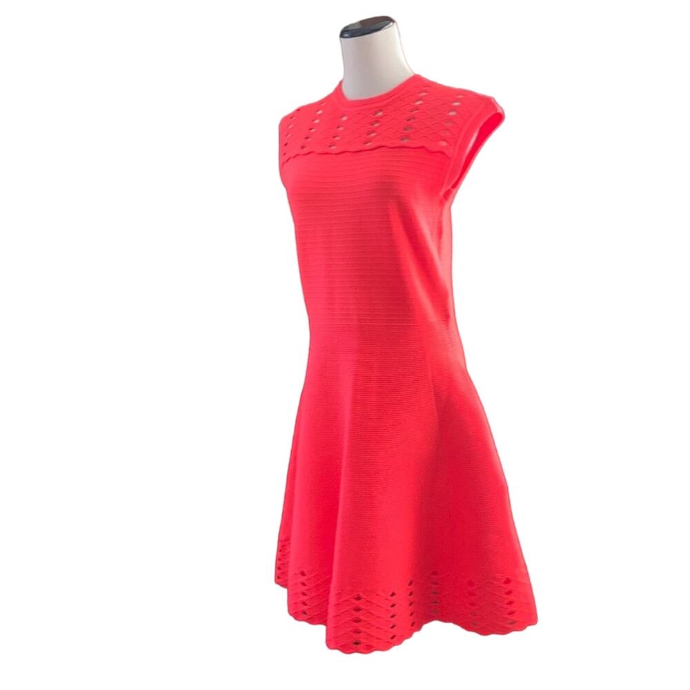 NWT Ted Baker Bright Coral Fit & Flare Dress, 8